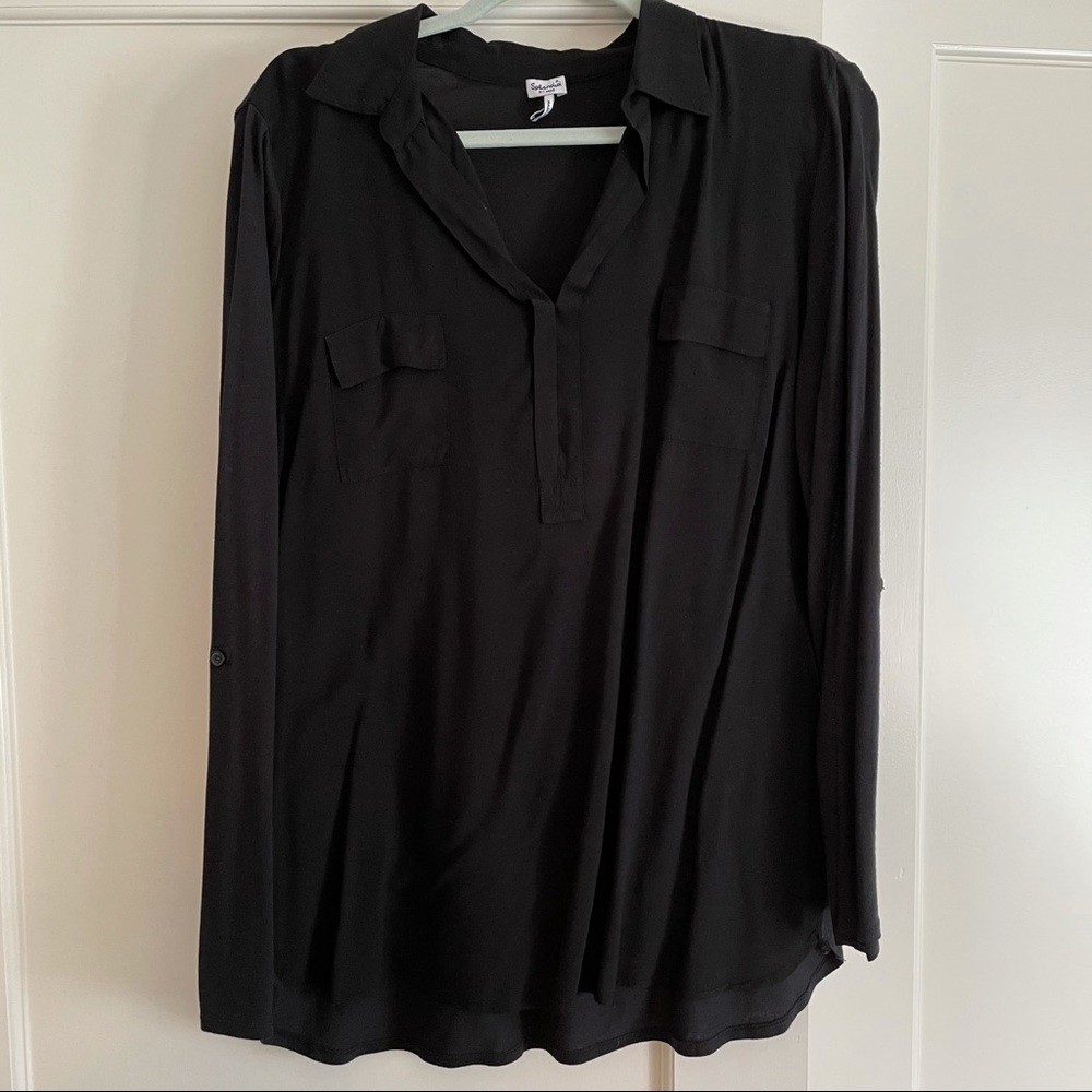 Black splendid cotton long sleeve size XL